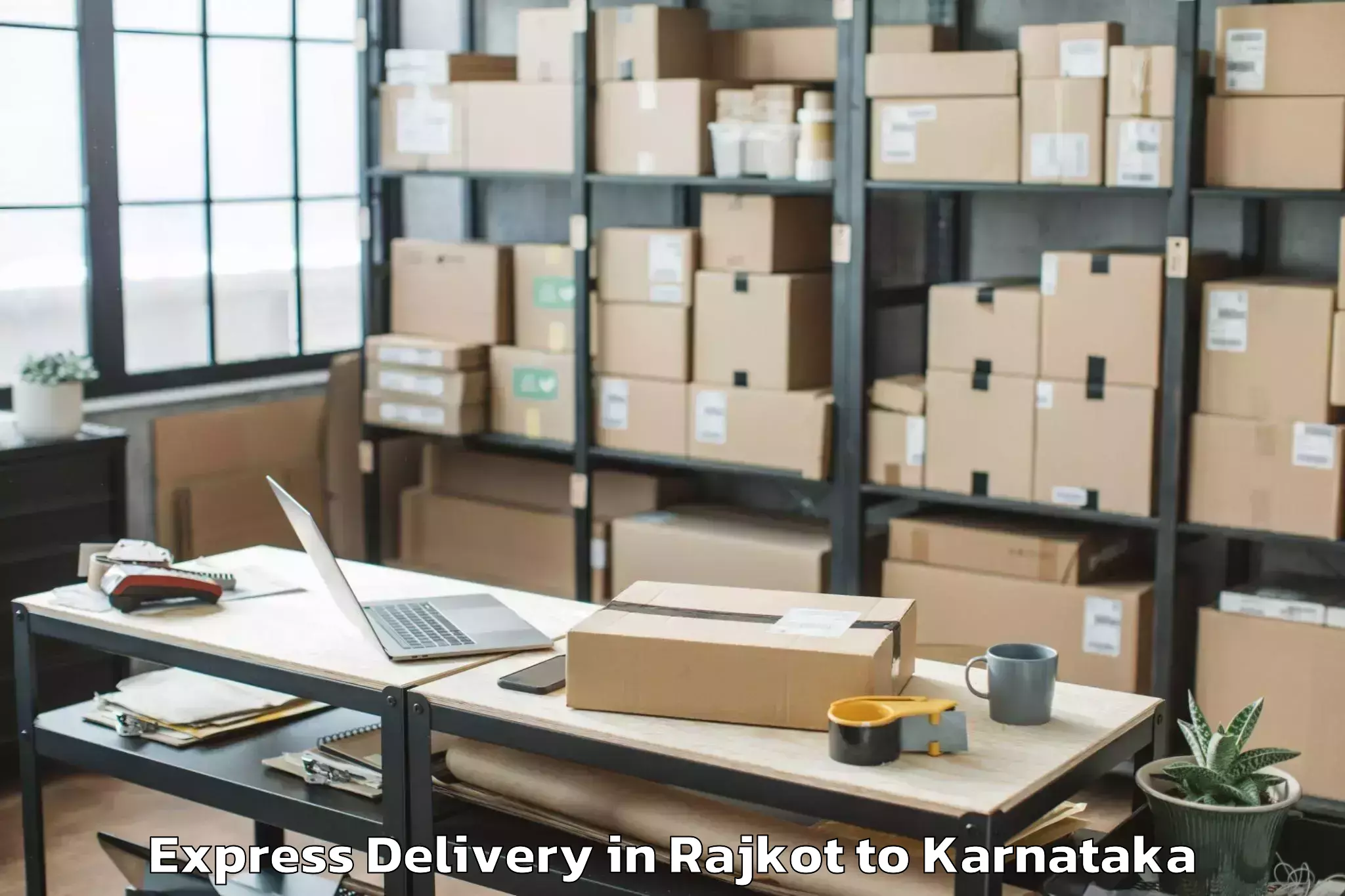 Leading Rajkot to Kowthal Express Delivery Provider